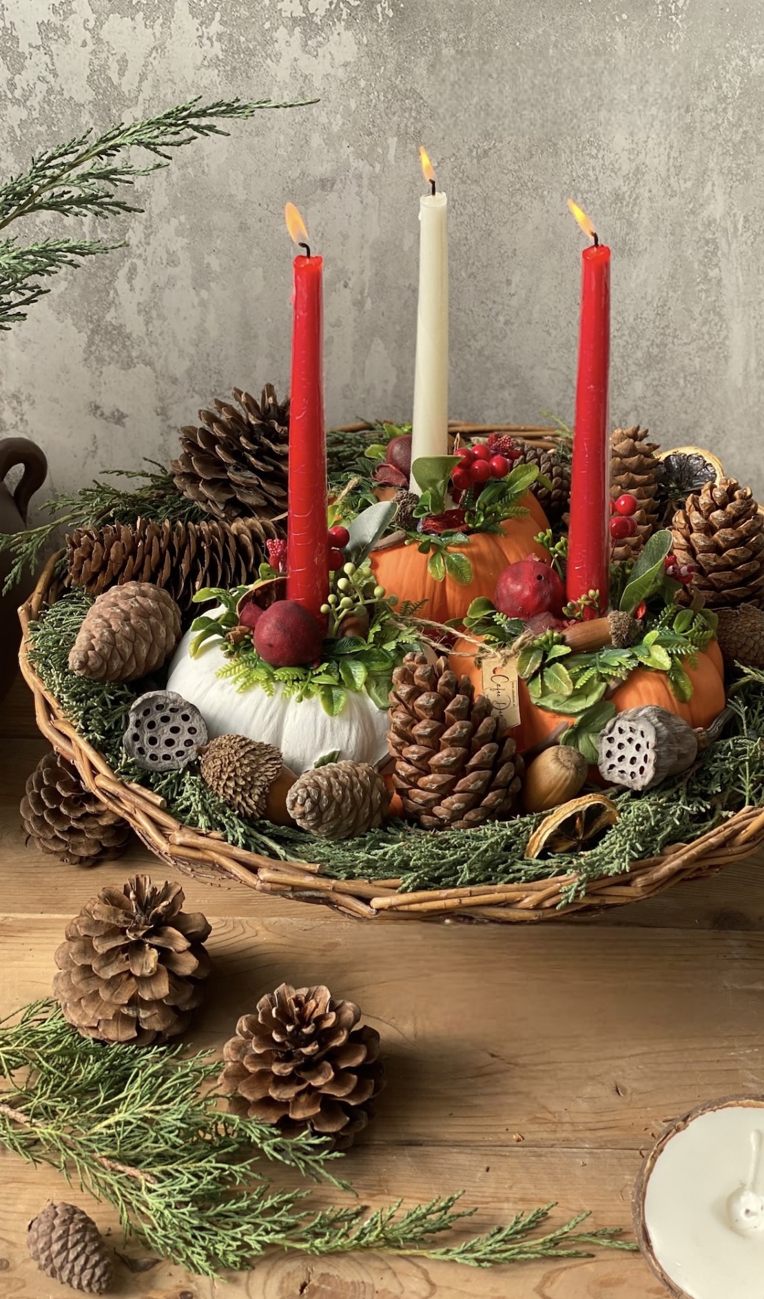 شمعدان کدو  دکوراتیو یلدایی